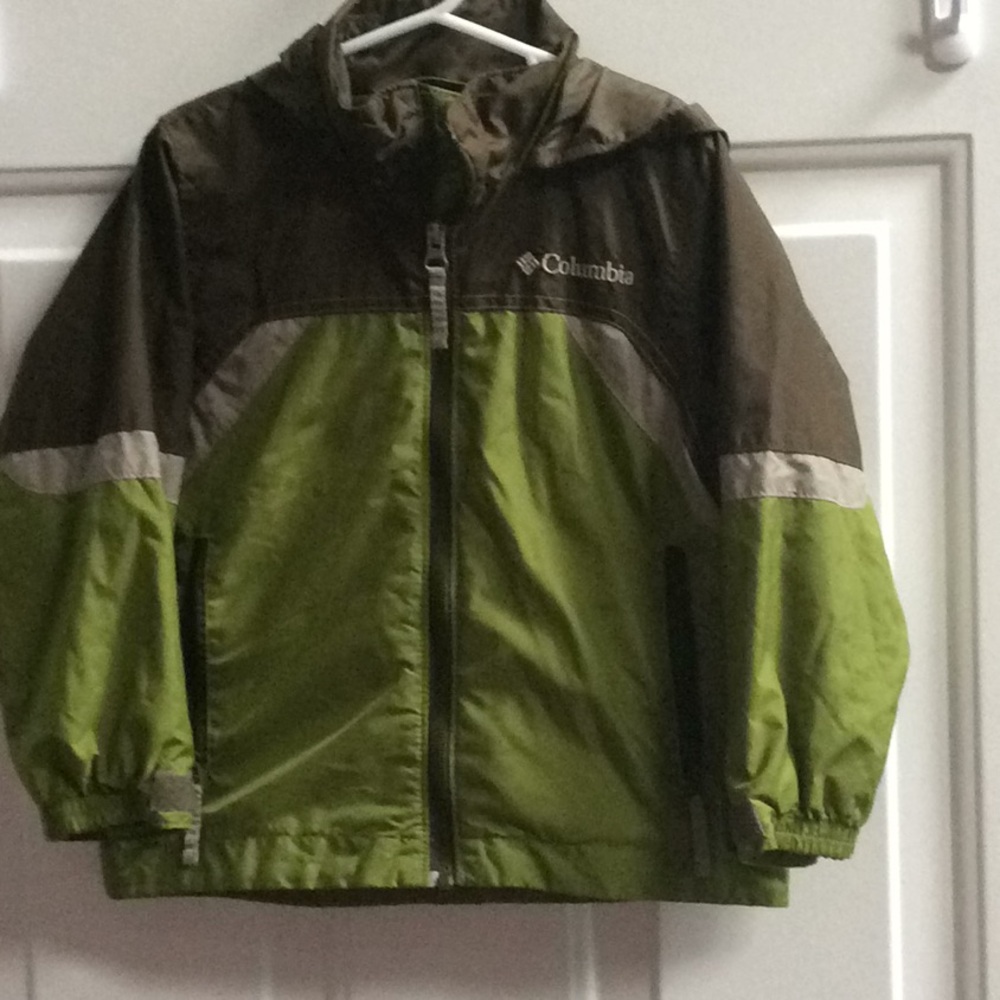 Columbia boy’s green/brown windbreaker rainjacket